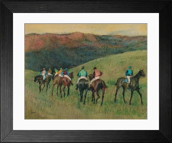 Framed Print : Racehorses in a Landscape, 1894. Artist: Degas, Edgar (1834-1917) Framed Print : Racehorses in a Landscape, 1894. Artist: Degas, Edgar (1834-1917)