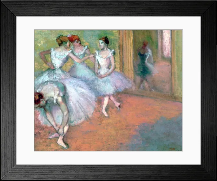 Framed Print : Four Dancers in the Foyer, late 19th-early 20th century. Artist: Edgar Degas Framed Print : Four Dancers in the Foyer, late 19th-early 20th century. Artist: Edgar Degas