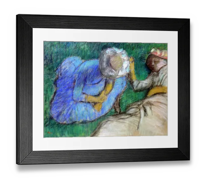 Framed Print : Young Women Resting, late 19th-early 20th century. Artist: Edgar Degas
