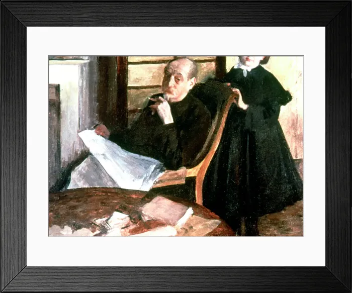Framed Print : Uncle and Niece, c1876. Artist: Edgar Degas