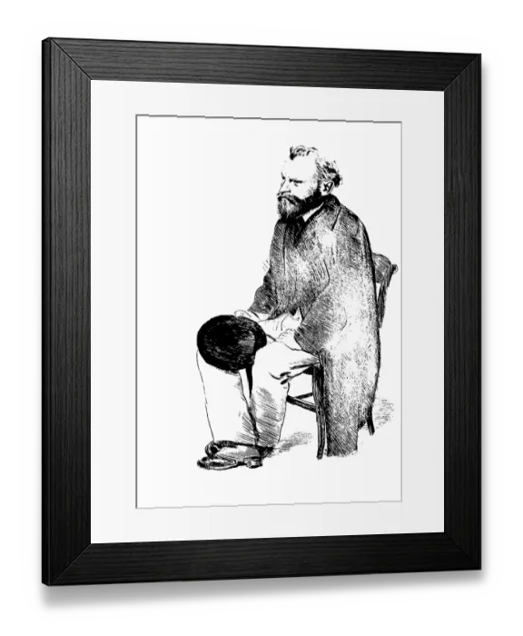 Framed Print : Portrait of the artist Édouard Manet, 1861. Artist: Edgar Degas Framed Print : Portrait of the artist Édouard Manet, 1861. Artist: Edgar Degas