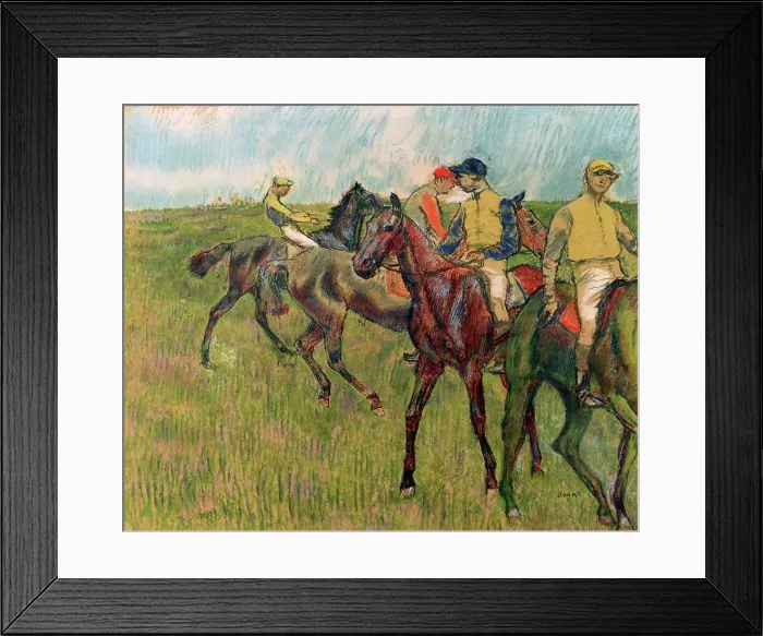 Framed Print : Horses with Jockeys, 1910. Artist: Edgar Degas Framed Print : Horses with Jockeys, 1910. Artist: Edgar Degas