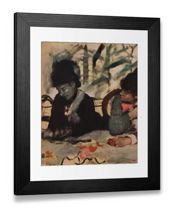 Framed Print : Au Café c 1875 Framed Print : Au Café c 1875