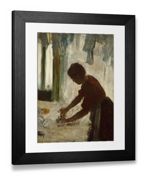 Framed Print : A Woman Ironing Framed Print : A Woman Ironing