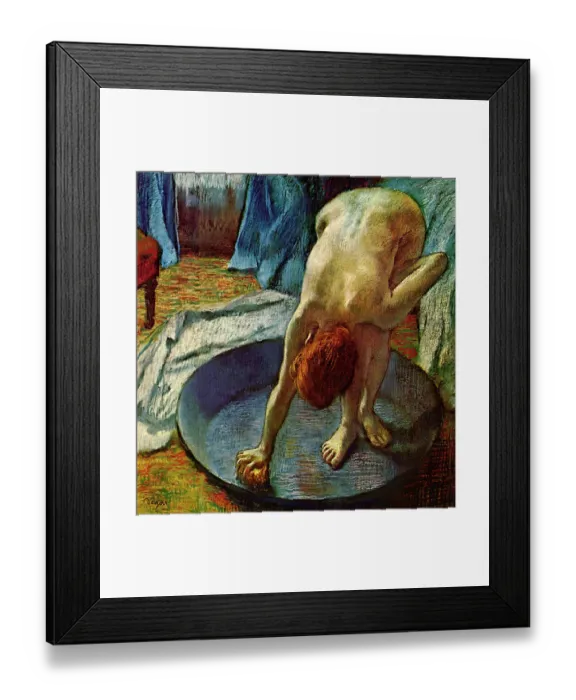 Framed Print : Woman in a Tub, 1886. Artist: Edgar Degas Framed Print : Woman in a Tub, 1886. Artist: Edgar Degas