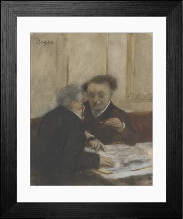 Framed Print : At the Café Châteaudun, c. 1870. Artist: Degas, Edgar (1834-1917) Framed Print : At the Café Châteaudun, c. 1870. Artist: Degas, Edgar (1834-1917)