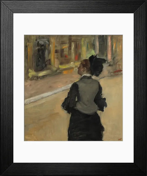 Framed Print : Woman Viewed From Behind (Visit To A Museum) Framed Print : Woman Viewed From Behind (Visit To A Museum)