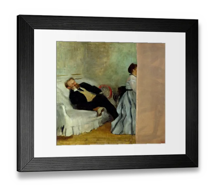 Framed Print : The painter Edouard Manet with his wife Suzanne. Artist: Degas, Edgar (1834-1917) Framed Print : The painter Edouard Manet with his wife Suzanne. Artist: Degas, Edgar (1834-1917)