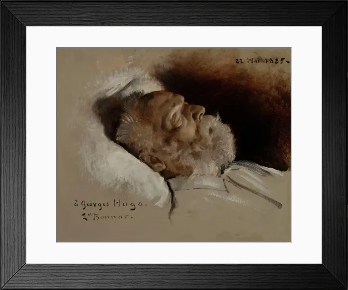 Framed Print : Victor Hugo Sur Son Lit De Mort Framed Print : Victor Hugo Sur Son Lit De Mort