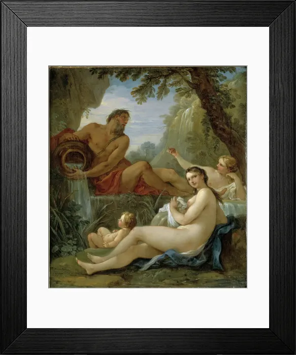 Framed Print : A River And A Fountain Nymph Framed Print : A River And A Fountain Nymph