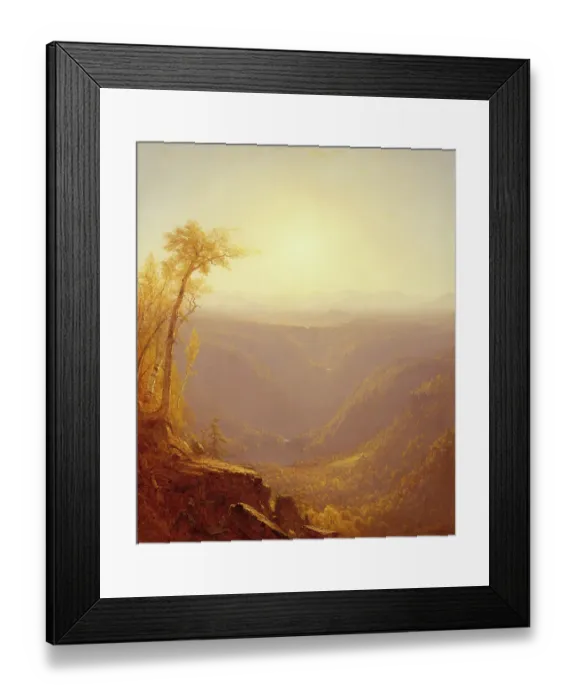 Framed Print : A Gorge In The Mountains (Kauterskill Clove) Framed Print : A Gorge In The Mountains (Kauterskill Clove)