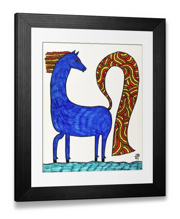 Framed Print : Untitled, by Mario De Biasi, from the Horses series, 1984, 20th Century, drawing Framed Print : Untitled, by Mario De Biasi, from the Horses series, 1984, 20th Century, drawing