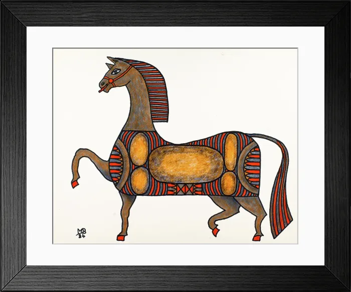 Framed Print : Untitled, by Mario De Biasi, from the Horses series, 1984, 20th Century, drawing Framed Print : Untitled, by Mario De Biasi, from the Horses series, 1984, 20th Century, drawing