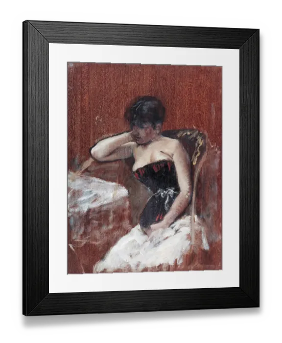 Framed Print : Study of Woman with the Bust (Studio di donna col busto), by Giuseppe De Nittis, 19th Century, oil on board, 33 x 25, 6 cm Framed Print : Study of Woman with the Bust (Studio di donna col busto), by Giuseppe De Nittis, 19th Century, oil on board, 33 x 25, 6 cm