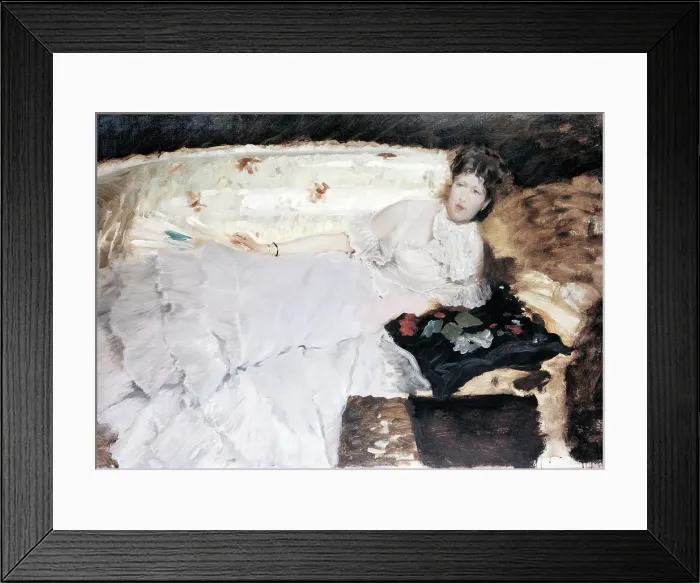 Framed Print : Pearl and Shel (Perla e conchiglia), by Giuseppe De Nittis, 1879, 19th Century, oil on canvas, 73 ? 176 cm Framed Print : Pearl and Shel (Perla e conchiglia), by Giuseppe De Nittis, 1879, 19th Century, oil on canvas, 73 ? 176 cm