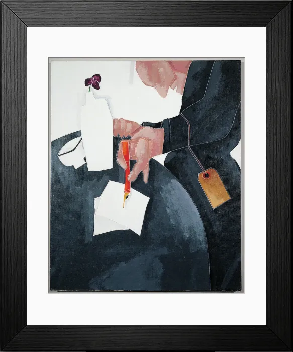 Framed Print : The Writer, by Emilio Tadini, 20th Century Framed Print : The Writer, by Emilio Tadini, 20th Century