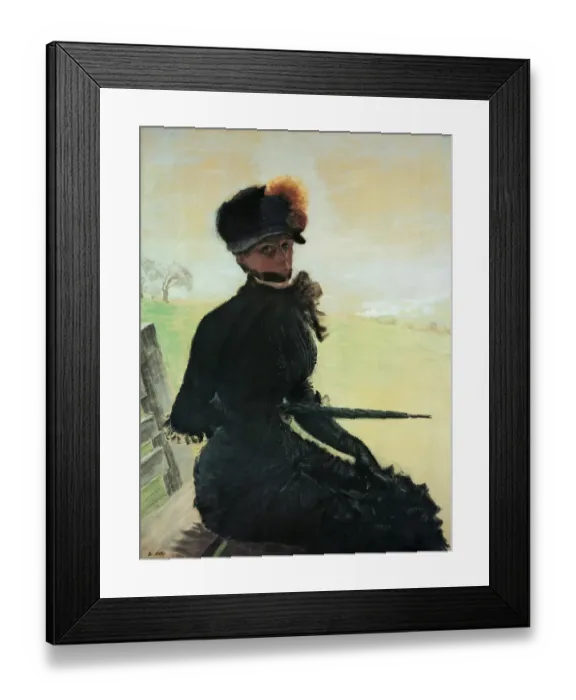 Framed Print : The Woman with Pompons (La femme aux pompons), by Giuseppe De Nittis, 1879, 19th Century, pastel on paper, 116, 5 x 90 cm Framed Print : The Woman with Pompons (La femme aux pompons), by Giuseppe De Nittis, 1879, 19th Century, pastel on paper, 116, 5 x 90 cm