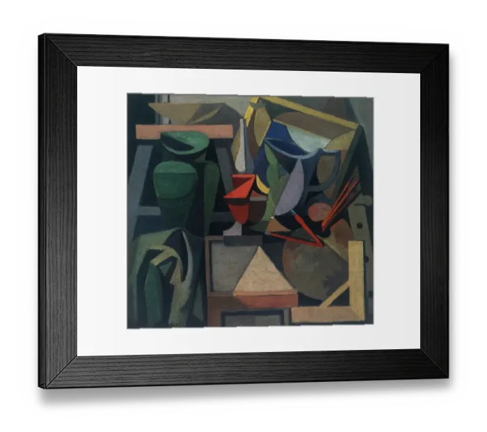 Framed Print : Still life with Square Ruler, by Marino Mazzacurati, 1934, 20th Century, oil on canvas Framed Print : Still life with Square Ruler, by Marino Mazzacurati, 1934, 20th Century, oil on canvas