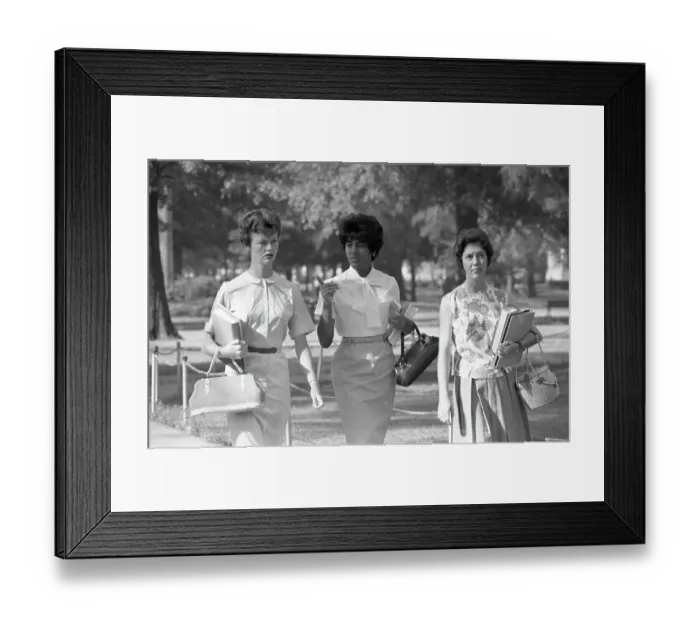 Framed Print : Vivian Malone Walks To Class