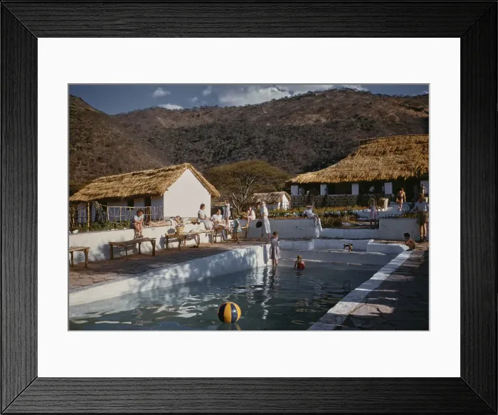 Framed Print : Poolside Relaxation, East Africa Framed Print : Poolside Relaxation, East Africa