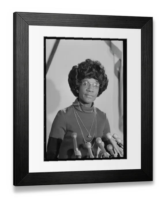 Framed Print : Representative Chisholm Speaks To Black Caucus