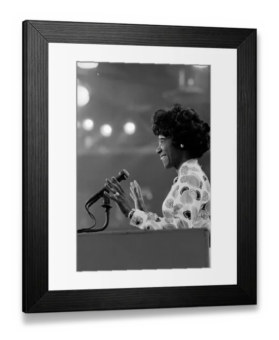 Framed Print : Shirley Chisholm At The Democratic National Convention Framed Print : Shirley Chisholm At The Democratic National Convention