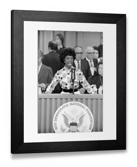 Framed Print : Shirley Chisholm At The Democratic National Convention Framed Print : Shirley Chisholm At The Democratic National Convention