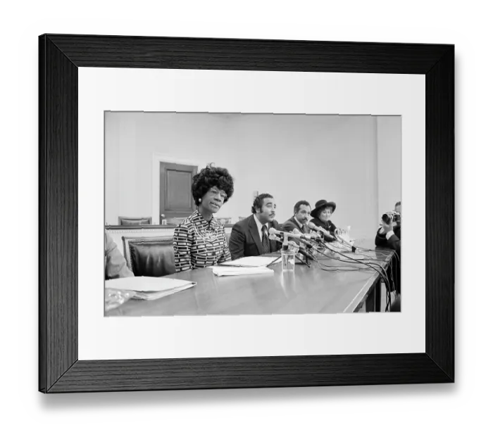 Framed Print : Shirley Chisholm Announces Presidential Candidacy Framed Print : Shirley Chisholm Announces Presidential Candidacy
