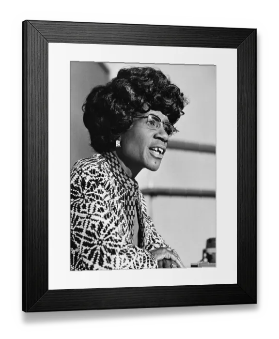 Framed Print : Shirley Chisholm Campaigns At Mills College