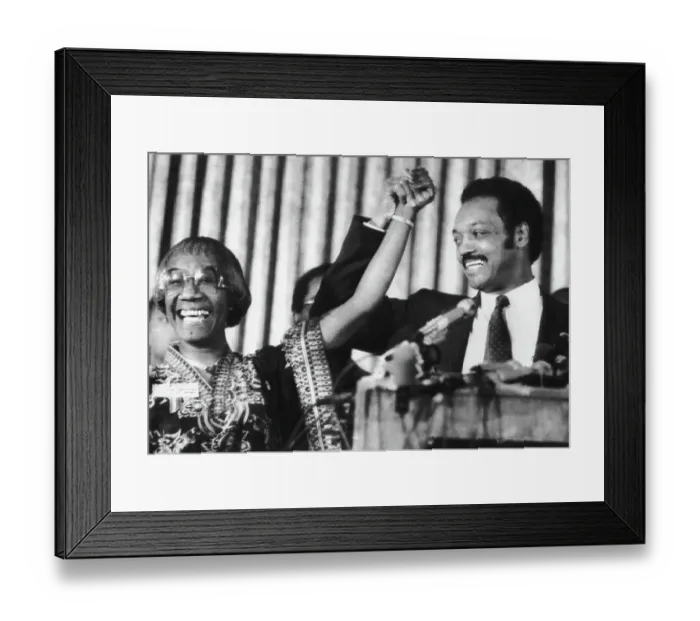 Framed Print : Jesse Jackson With Representative Shirley Chisholm Framed Print : Jesse Jackson With Representative Shirley Chisholm