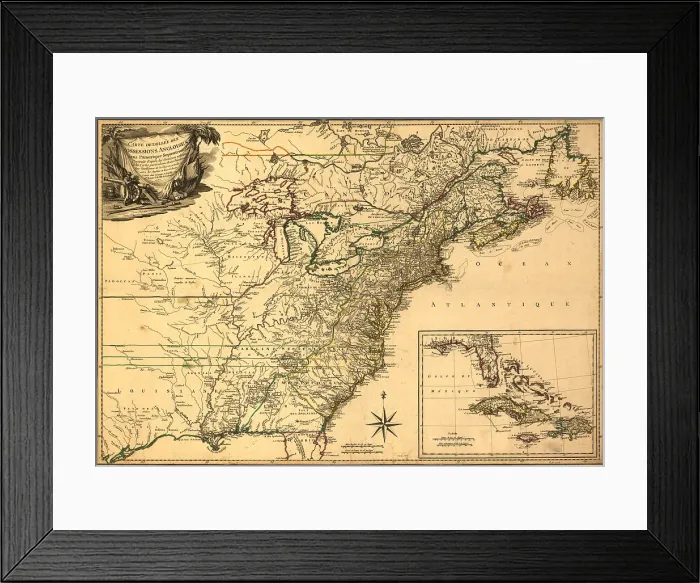 Framed Print : British Possessions At The Time Of The War Of Independence Framed Print : British Possessions At The Time Of The War Of Independence