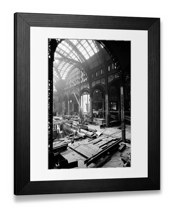 Framed Print : Penn Station, During The Demolition Framed Print : Penn Station, During The Demolition