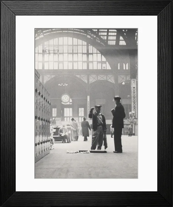 Framed Print : Photo Montage of Original Penn Station in the 1950's Framed Print : Photo Montage of Original Penn Station in the 1950's