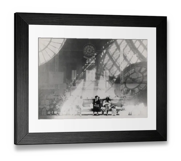 Framed Print : Photo Montage of Original Penn Station in the 1950's Framed Print : Photo Montage of Original Penn Station in the 1950's