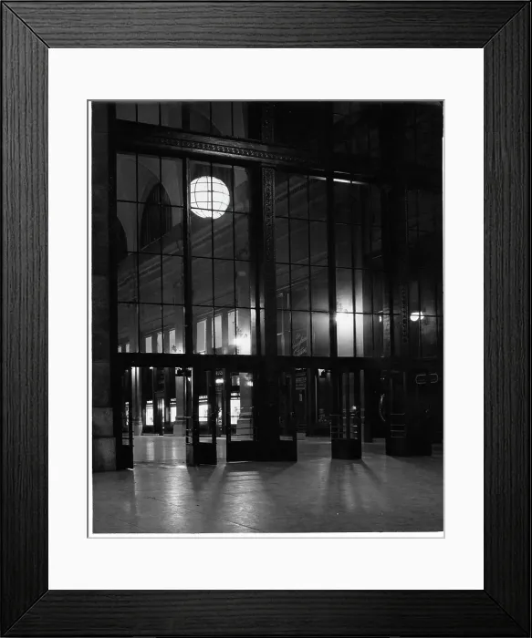 Framed Print : Looking Through Entrance Of Penn Station At Night In New York City Framed Print : Looking Through Entrance Of Penn Station At Night In New York City