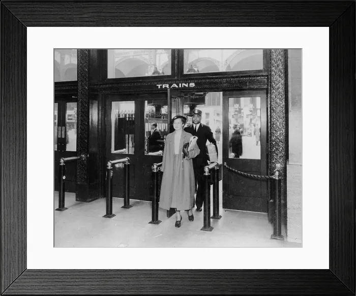 Framed Print : Woman And Porter At Penn Station Framed Print : Woman And Porter At Penn Station