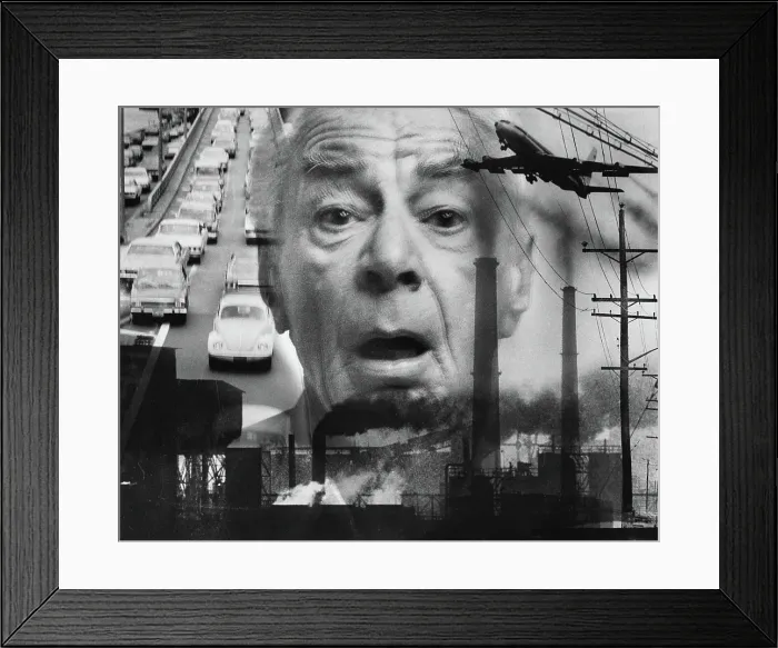 Framed Print : Photo Montage of Stress of Modern Life in the 1960's Framed Print : Photo Montage of Stress of Modern Life in the 1960's