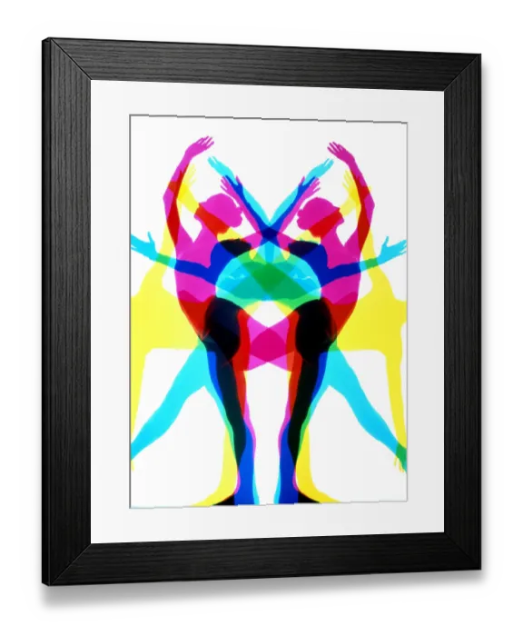 Framed Print : Color Photo Montage of Ballet Dancer in 1976 Framed Print : Color Photo Montage of Ballet Dancer in 1976