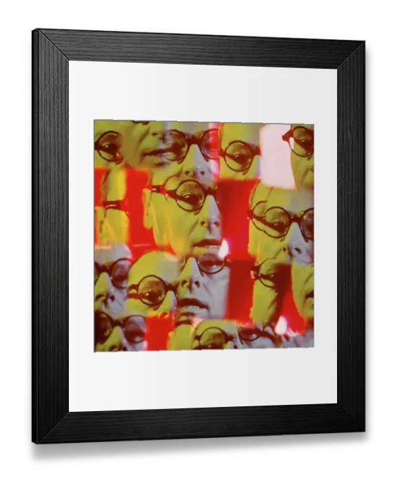 Framed Print : Photo Montage of Stressed Man in the 1960's Framed Print : Photo Montage of Stressed Man in the 1960's