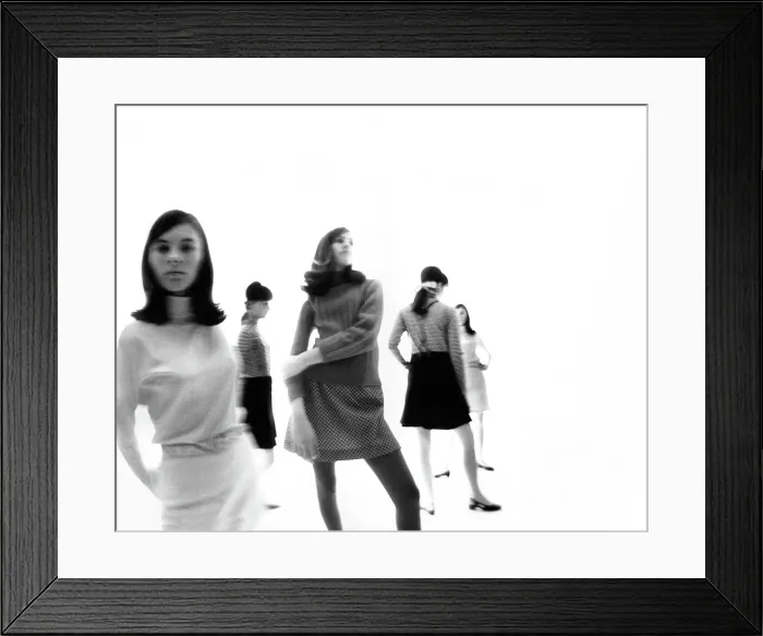 Framed Print : Photo Montage of Young Women's Fashion in 1964 Framed Print : Photo Montage of Young Women's Fashion in 1964