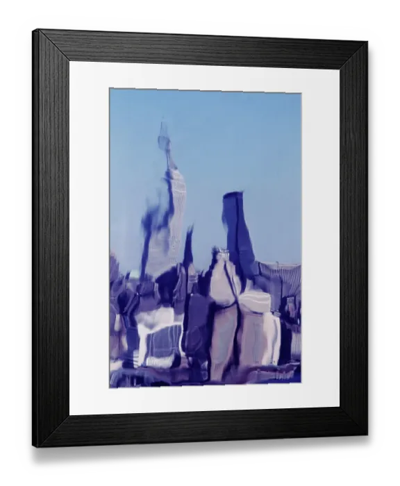 Framed Print : Distorted Image of Empire State Building in the 1960's Framed Print : Distorted Image of Empire State Building in the 1960's