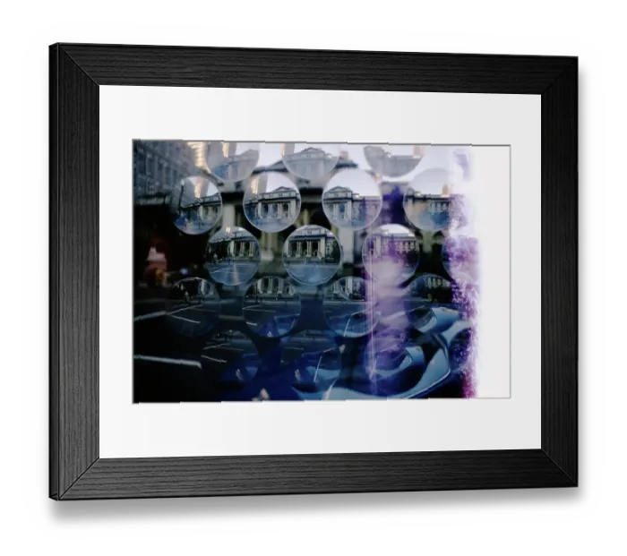 Framed Print : Distorted Image of the New York Public Library in the 1960's Framed Print : Distorted Image of the New York Public Library in the 1960's