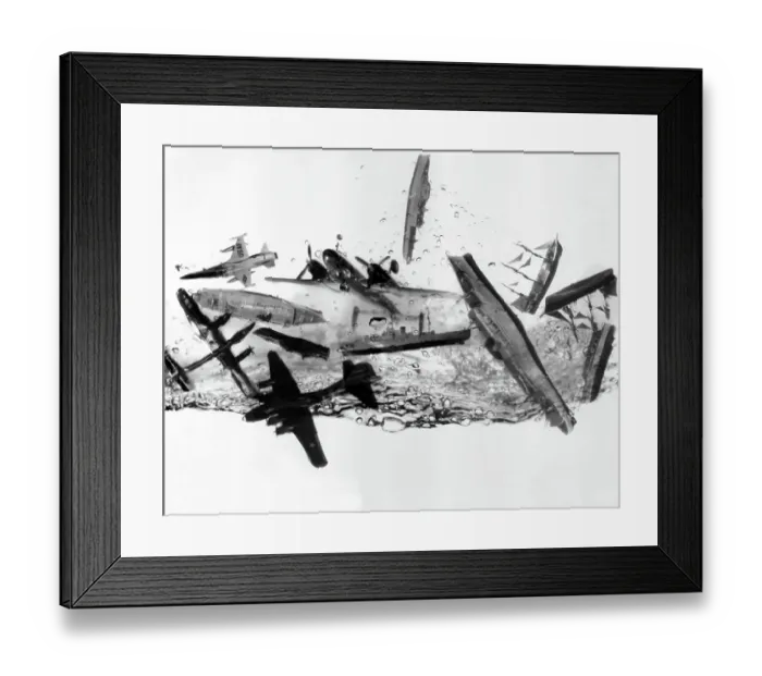 Framed Print : Photo Montage of Toy Boats and Airplanes Crashing in Water in 1960's Framed Print : Photo Montage of Toy Boats and Airplanes Crashing in Water in 1960's