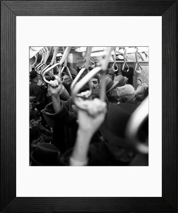 Framed Print : Crowded New York City Subway Car in 1959 Framed Print : Crowded New York City Subway Car in 1959