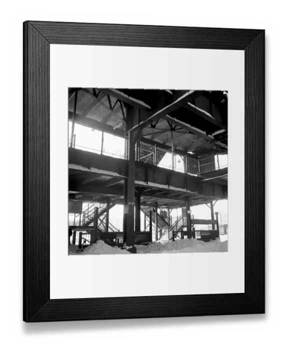 Framed Print : Elevated Subway Tracks in 1950's NYC Framed Print : Elevated Subway Tracks in 1950's NYC