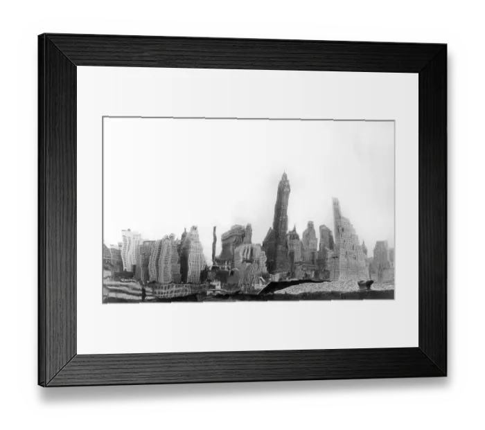 Framed Print : A Distorted View Of Manhattan Framed Print : A Distorted View Of Manhattan