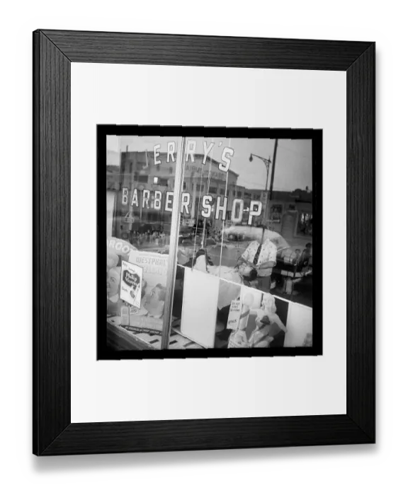 Framed Print : Barber Shop in 1950's Brooklyn Heights Framed Print : Barber Shop in 1950's Brooklyn Heights