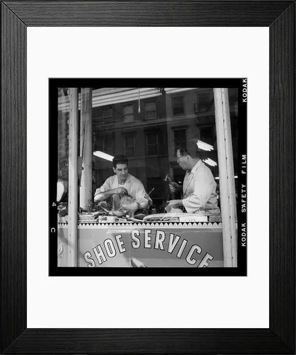 Framed Print : Cobblers in 1950's Brooklyn Heights Framed Print : Cobblers in 1950's Brooklyn Heights