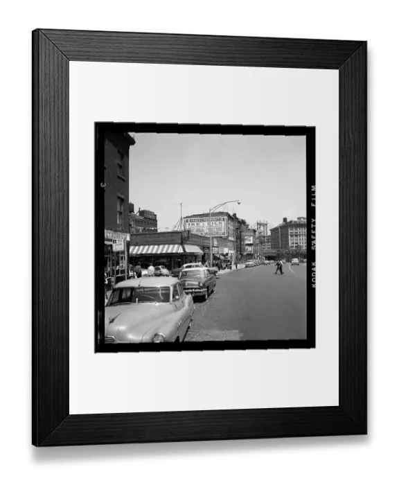 Framed Print : Eisenhower-Nixon Billboard in 1950's Brooklyn Heights