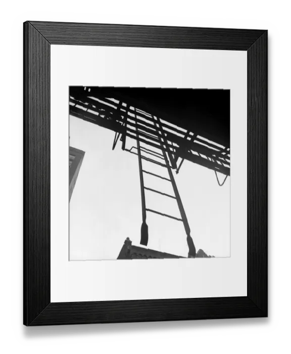 Framed Print : Fire Escape in Midtown Manhattan in 1957 Framed Print : Fire Escape in Midtown Manhattan in 1957